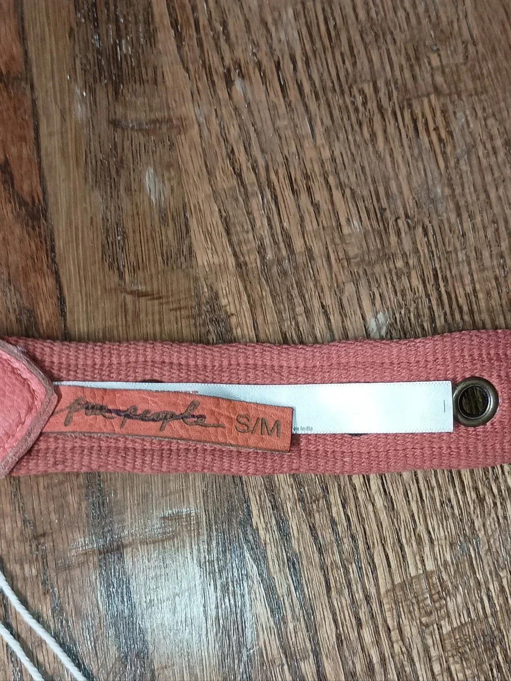 Free People Rose Pink Grommet Canvas Belt women's Small / Medium